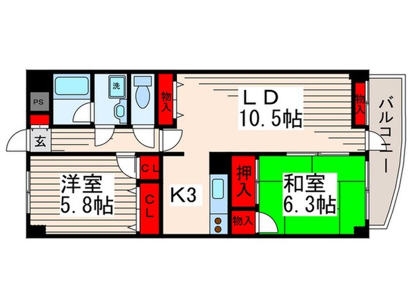 ミューズ南葛西の物件間取画像